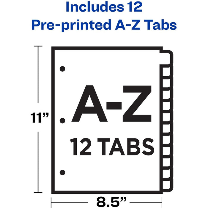 Avery® Preprinted A-Z Plastic Dividers