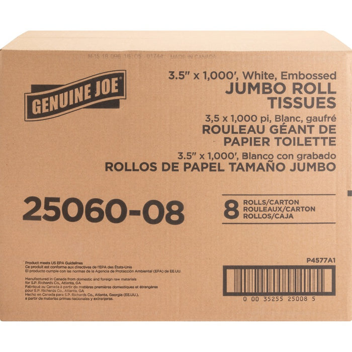 Genuine Joe Jumbo Dispenser Roll Bath Tissue