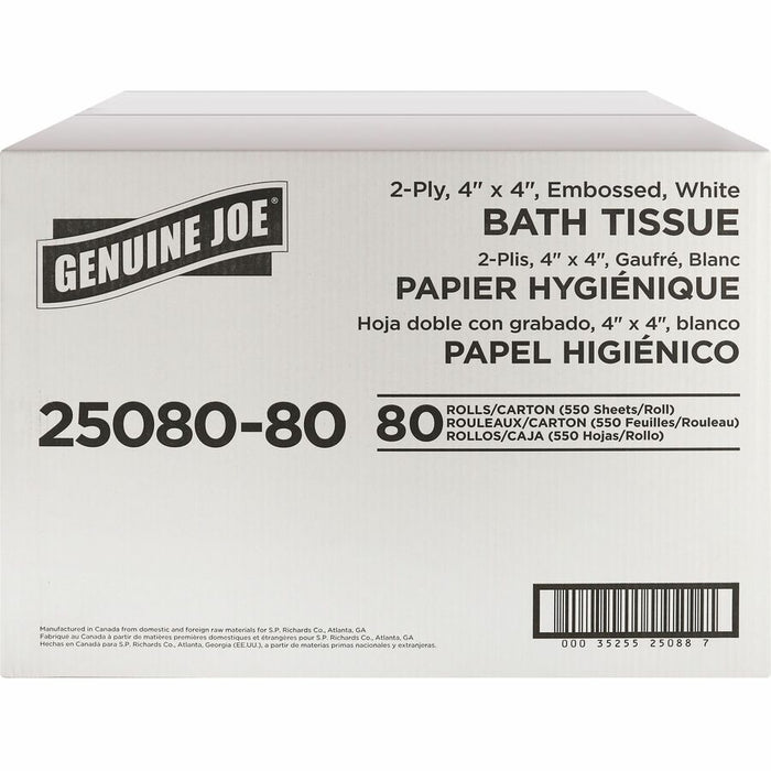 Genuine Joe Embossed Roll Bath Tissue