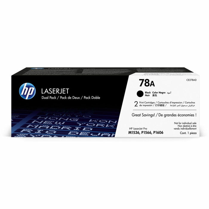 HP 78A 2-pack Black Original LaserJet Toner Cartridges