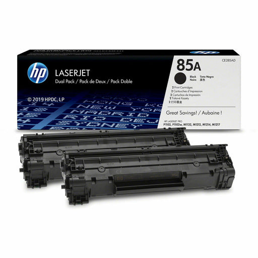 HP 85A 2-pack Black Original LaserJet Toner Cartridges