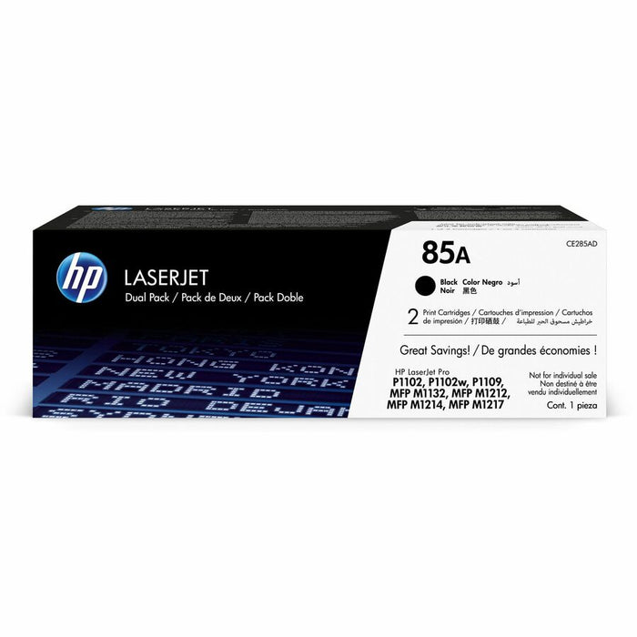 HP 85A 2-pack Black Original LaserJet Toner Cartridges