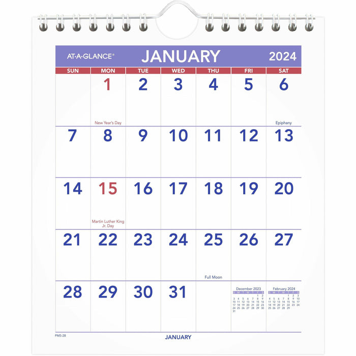 At-A-Glance Mini Wall/Desk Monthly Calendar