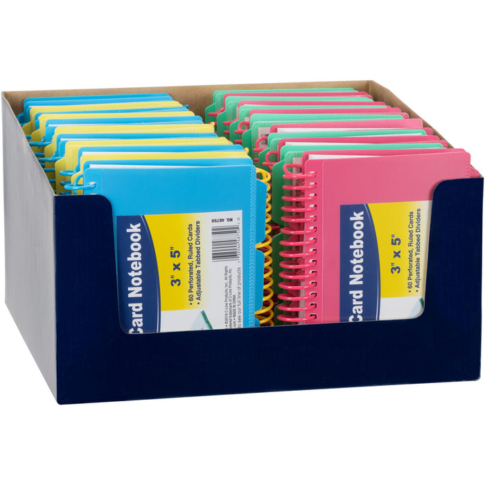 C-Line Spiral Bound Index Card Notebook with Index Tabs