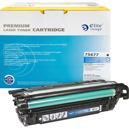 Elite Image Remanufactured Laser Toner Cartridge - Alternative for HP 647A (CE260A) - Black - 1 Each