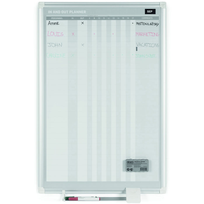 MasterVision Magnetic In/Out Vertical Planner Board