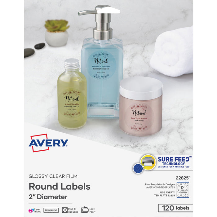 Avery® Print-to-the-Edge Glossy Round Labels