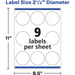 Avery® Circle Labels - Sure Feed Technology