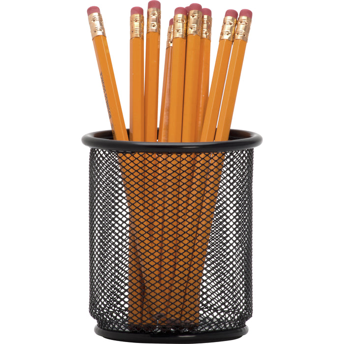 Lorell Black Mesh/Wire Pencil Cup Holder