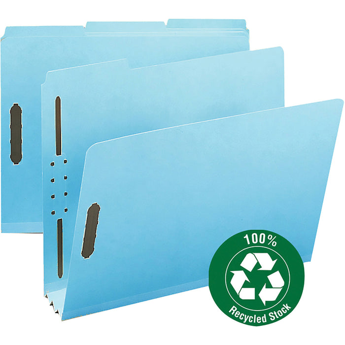 Smead 1/3 Tab Cut Letter Recycled Fastener Folder