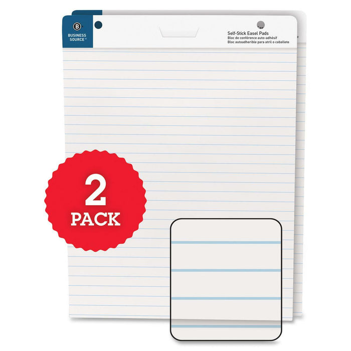Business Source 25"x30" Lined Self-stick Easel Pads