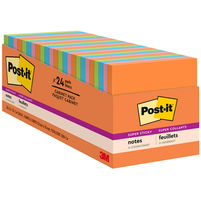 Post-it® Super Sticky Notes Cabinet Pack - Energy Boost Color Collection