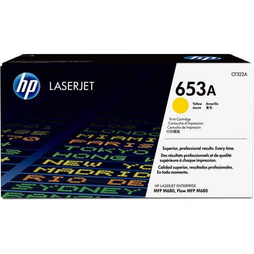 HP 653A (CF322A) Original Standard Yield Laser Toner Cartridge - Single Pack - Yellow - 1 Each