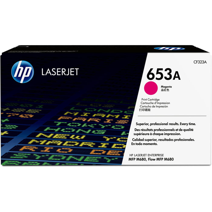 HP 653A (CF323A) Original Laser Toner Cartridge - Single Pack - Magenta - 1 Each