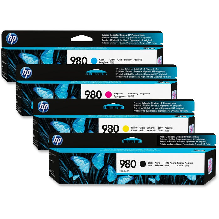 HP 980 (D8J07A) Original Inkjet Ink Cartridge - Single Pack - Cyan - 1 Each