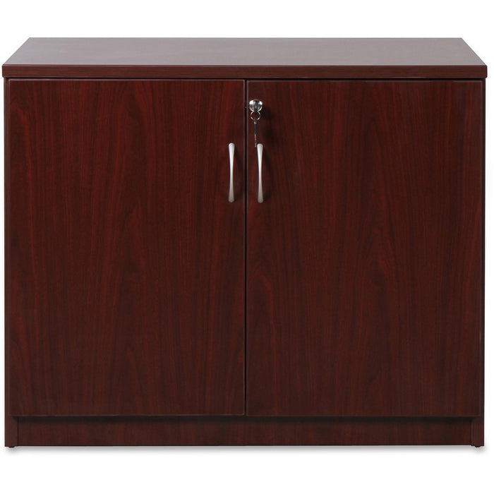 Lorell Essentials Series Mahogany 2-door Storage Cabinet