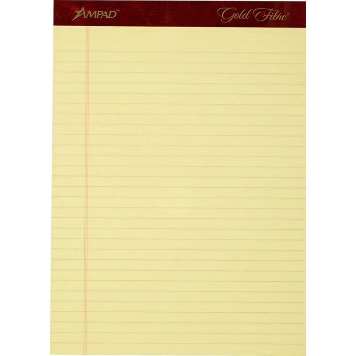 TOPS Gold Fibre Premium Rule Writing Pads - Letter