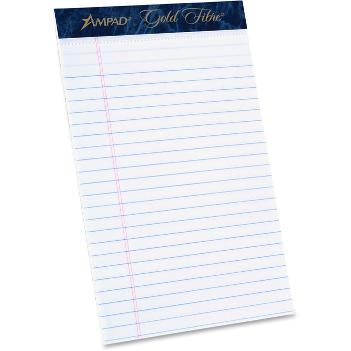 TOPS Ampad Gold Fibre Medium Rule Premium Junior Size Writing Pads