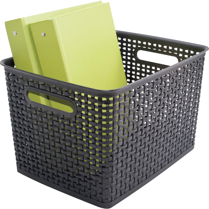 Advantus Plastic Weave Bin