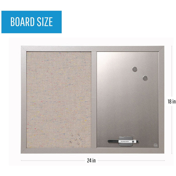 MasterVision MV Fabric/Dry-erase Bulletin Board