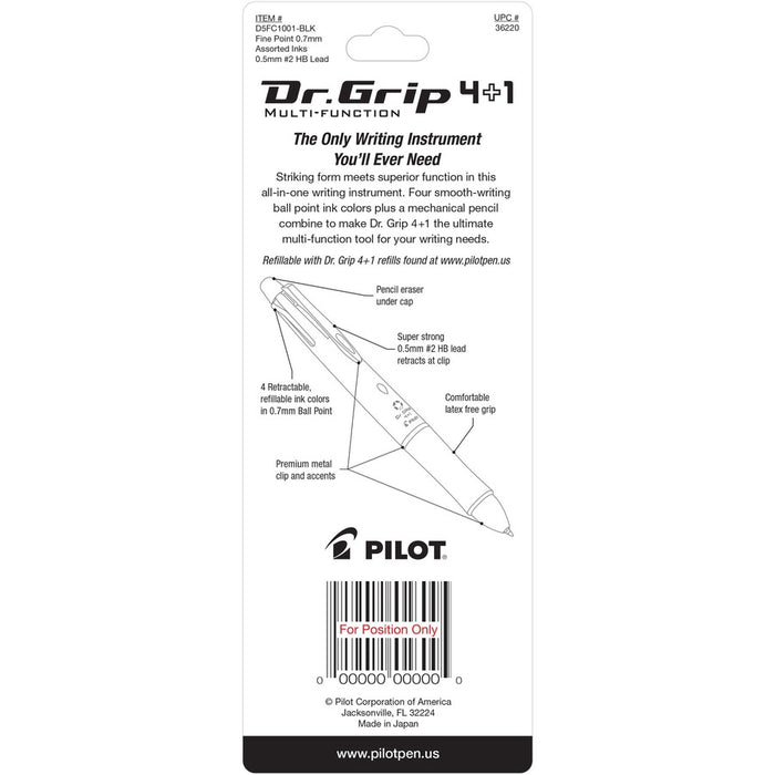 Pilot Dr. Grip Multi 4Plus1 Retractable Pen/Pencil