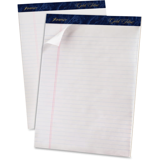 TOPS Gold Fibre Ruled Perforated Writing Pads - Letter