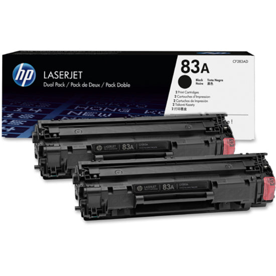 HP 83A (CF283AD) Original Laser Toner Cartridge - Dual Pack - Black - 2 / Carton