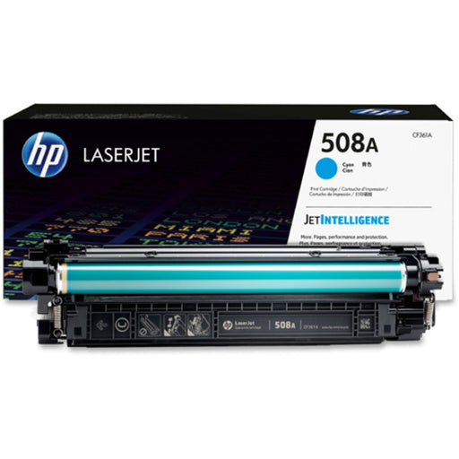 HP 508A (CF361A) Original Laser Toner Cartridge - Single Pack - Cyan - 1 Each