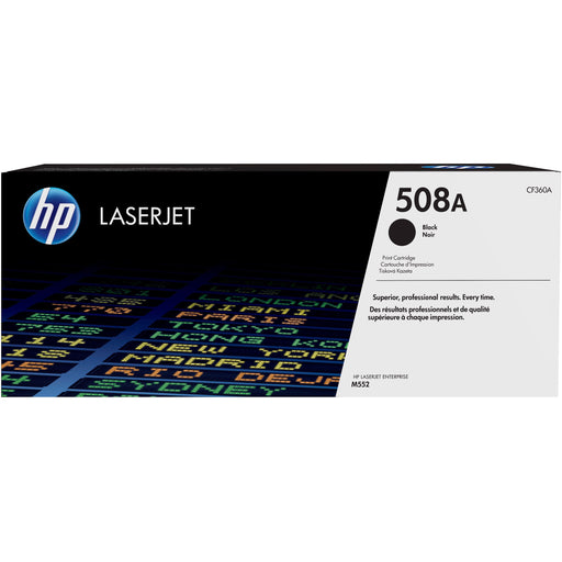 HP 508A (CF360A) Original Laser Toner Cartridge - Single Pack - Black - 1 Each