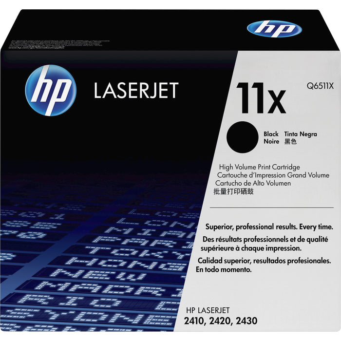 HP 11X (Q6511X) Original Laser Toner Cartridge - Single Pack - Black - 1 Each