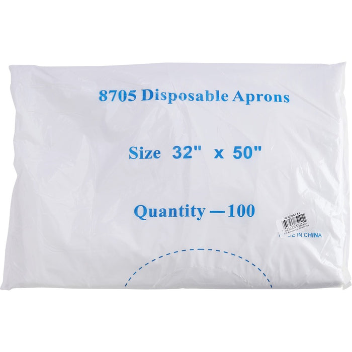 Genuine Joe 50" Disposable Poly Apron