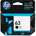 HP 63 Original Inkjet Ink Cartridge - Black - 1 Pack