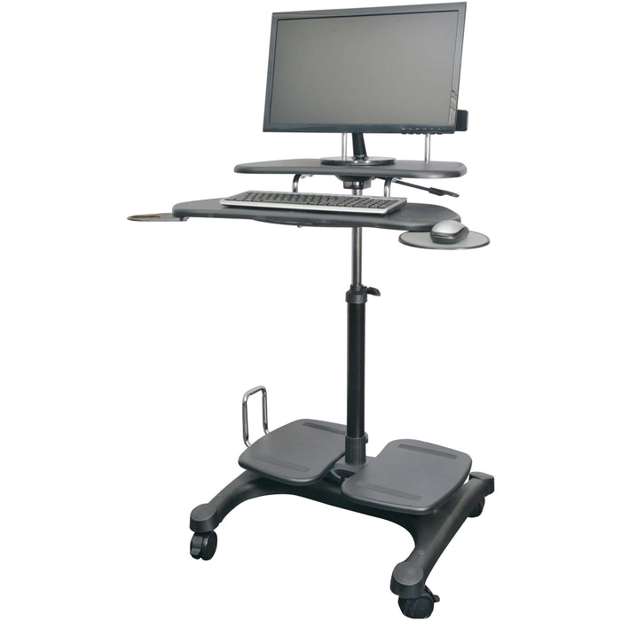 Kantek Mobile Height Adjustable Computer Workstation w/ LCD Mount