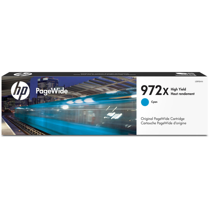 HP 972X (L0R98AN) Original High Yield Page Wide Ink Cartridge - Single Pack - Cyan - 1 Each