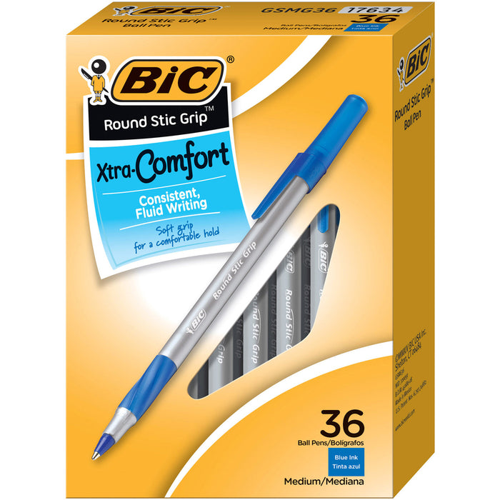 BIC Round Stic Grip Ballpoint Pen