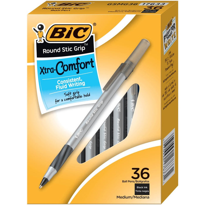 BIC Round Stic Grip Ballpoint Pen