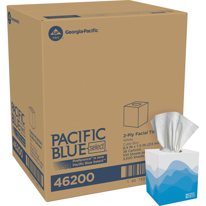 Pacific Blue Select Facial Tissue by GP Pro - Cube Box