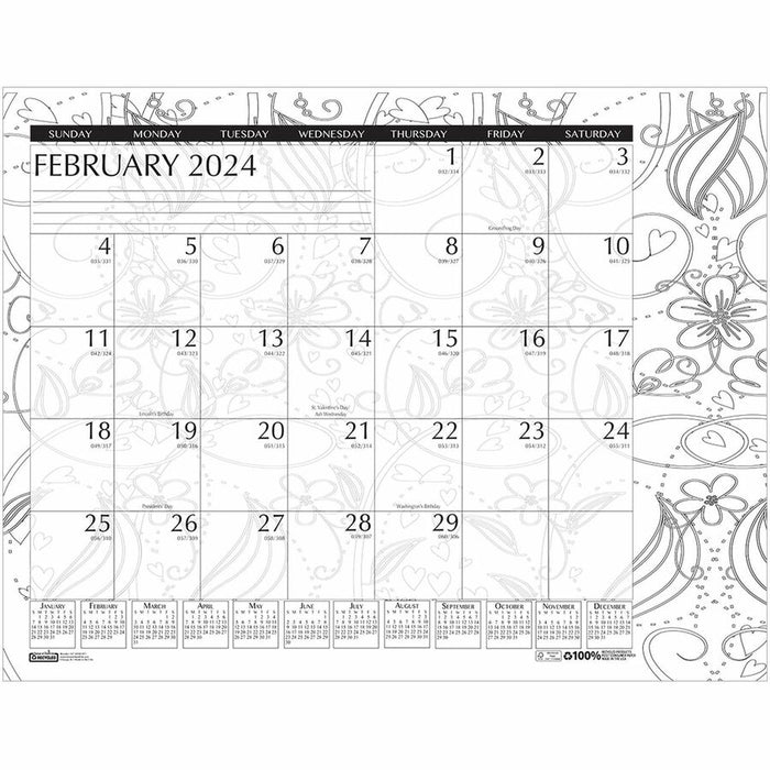 House of Doolittle Doodle Monthly Desk Pad