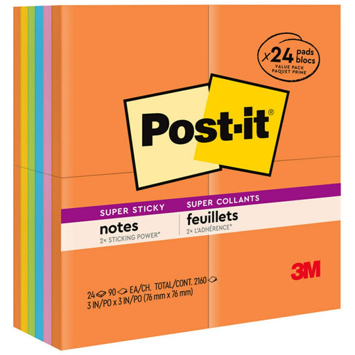 Post-it® Super Sticky Notes - Energy Boost Color Collection