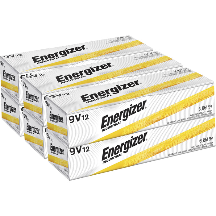 Energizer Industrial Alkaline 9V Battery 12-Packs