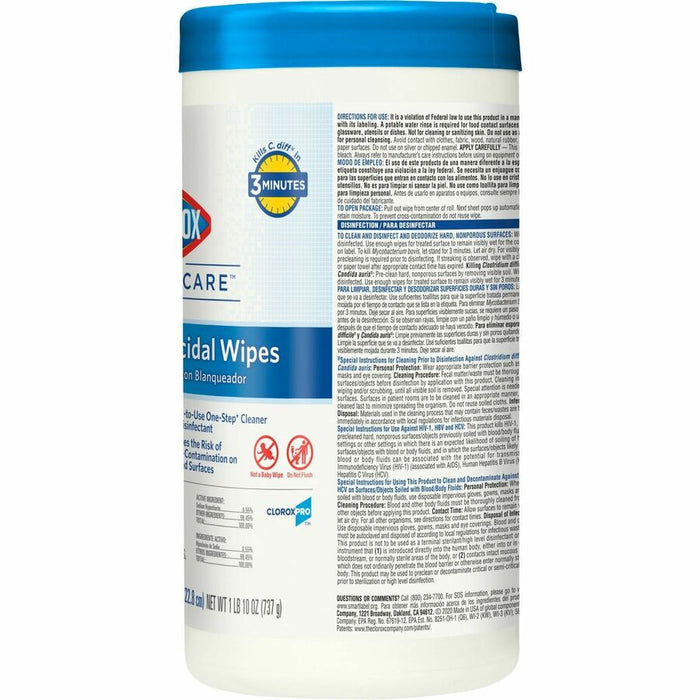 Clorox Healthcare Bleach Germicidal Wipes