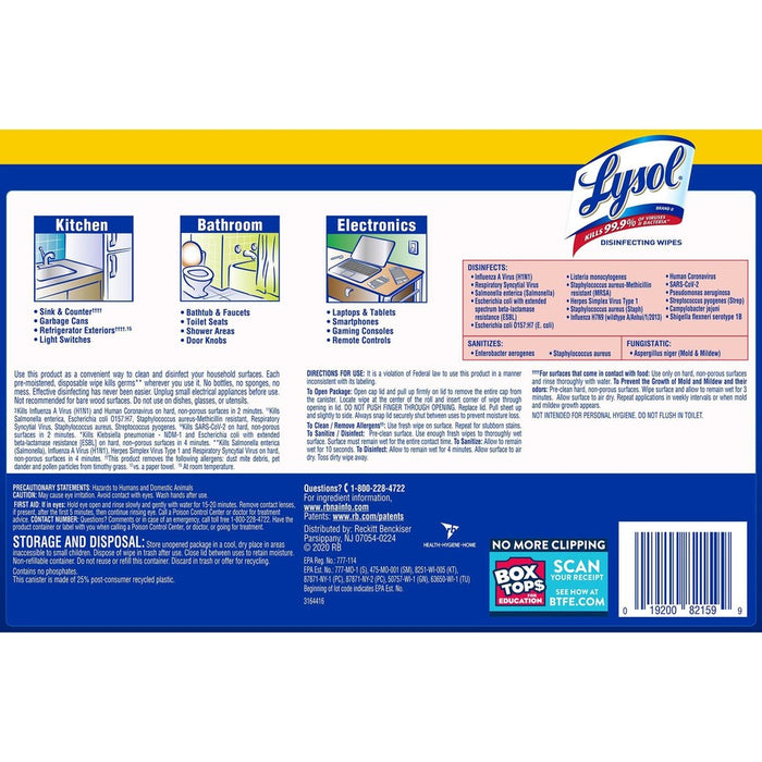 Lysol Disinfecting Wipes 3-pack