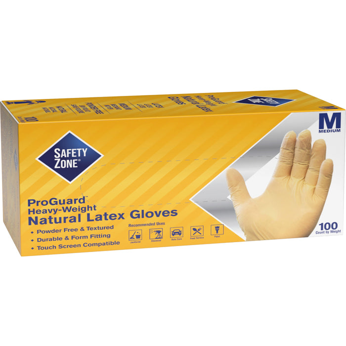 Safety Zone Powder Free Natural Latex Gloves