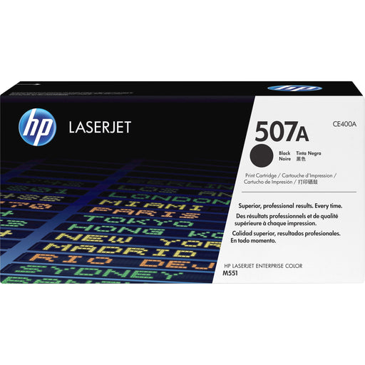 HP 507A (CE400A) Original Laser Toner Cartridge - Single Pack - Black - 1 Each