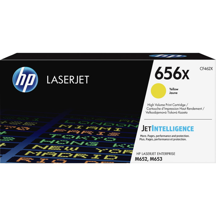 HP 656X (CF462X) Original High Yield Laser Toner Cartridge - Yellow - 1 Each