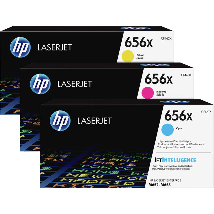 HP 656X (CF462X) Original High Yield Laser Toner Cartridge - Yellow - 1 Each