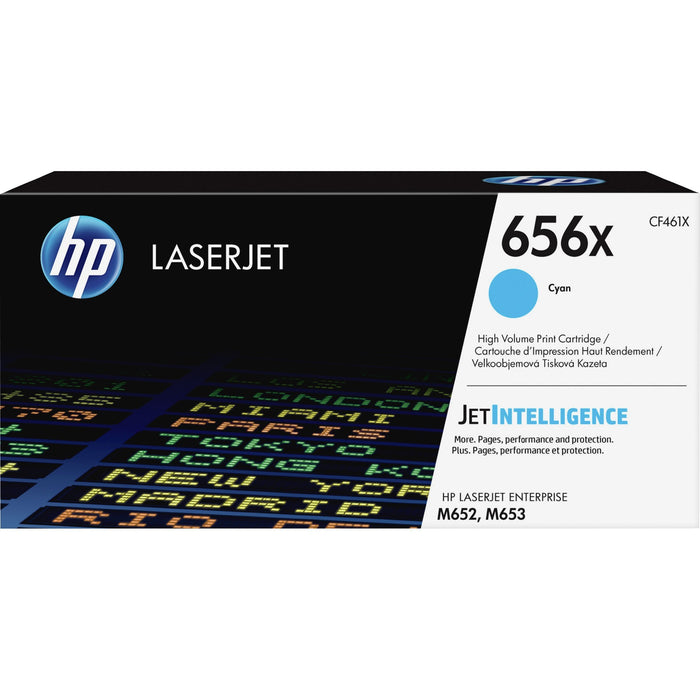 HP 656X (CF461X) Original High Yield Laser Toner Cartridge - Cyan - 1 Each