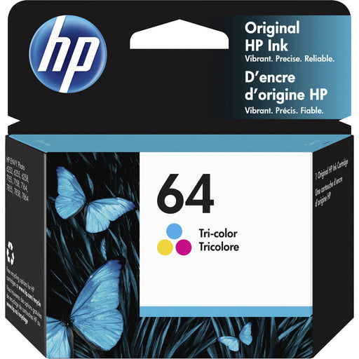 HP 64 (N9J89AN) Original Inkjet Ink Cartridge - Tri-color - 1 Each