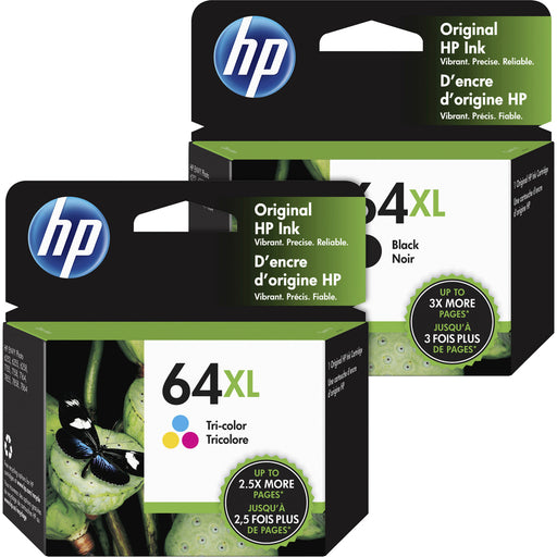 HP 64XL (N9J91AN) Original High Yield Inkjet Ink Cartridge - Tri-color - 1 Each