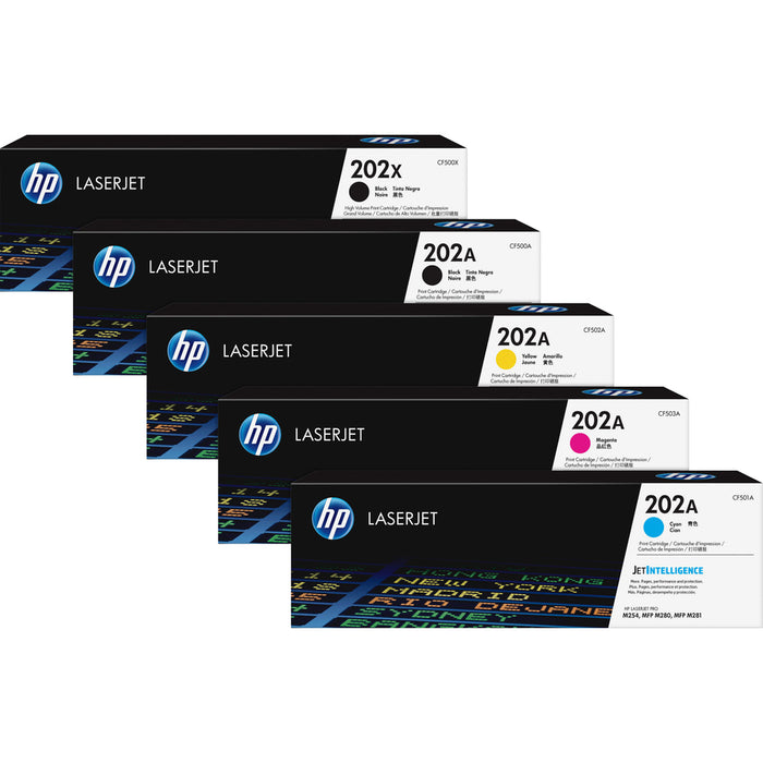 HP 202X (CF500X) Original High Yield Laser Toner Cartridge - Black - 1 Each